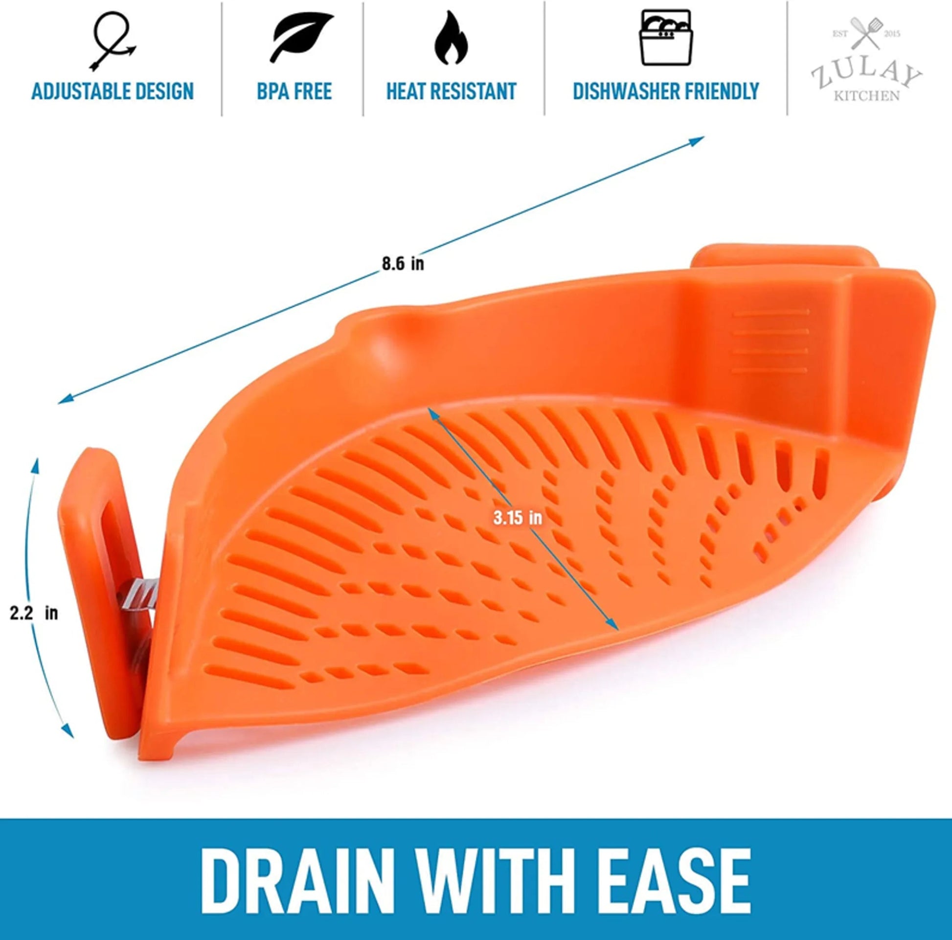 Adjustable Silicone Pot Strainer - Singing Wind Market