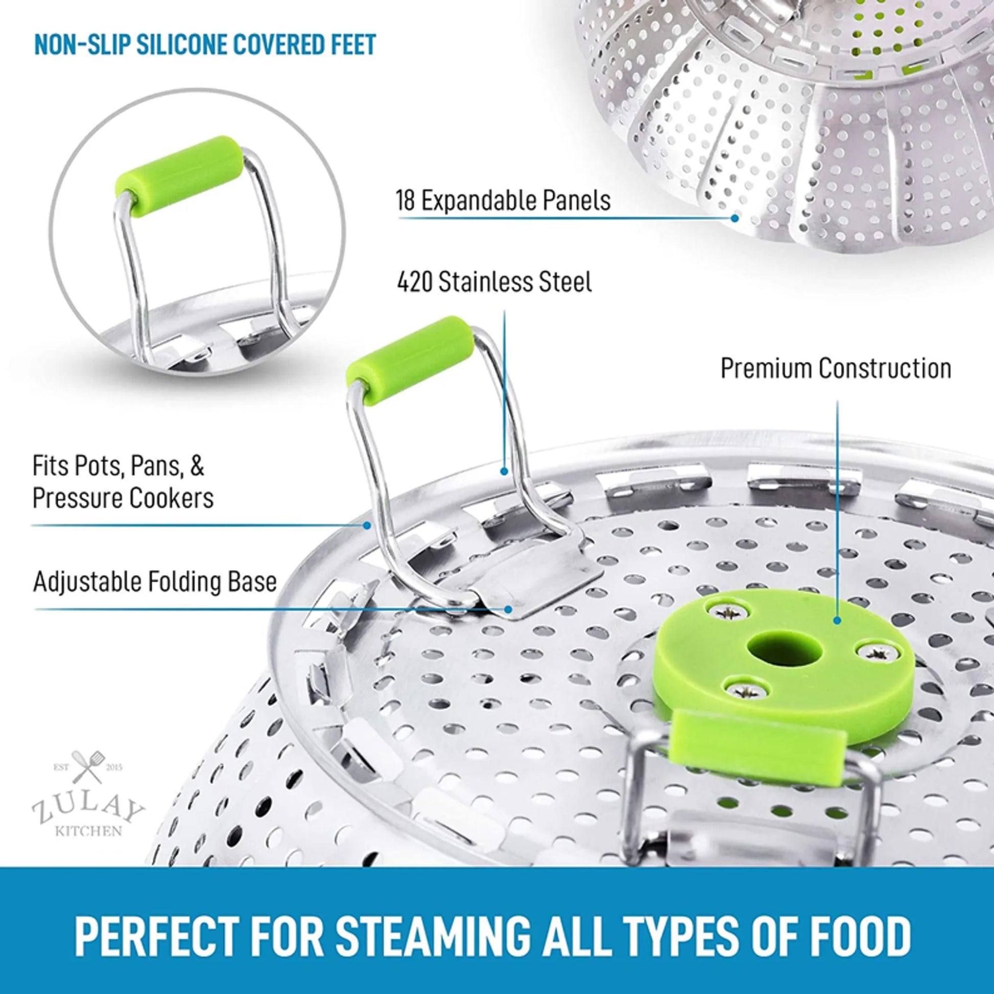 Adjustable Vegetable Steamer Basket - Singing Wind Market