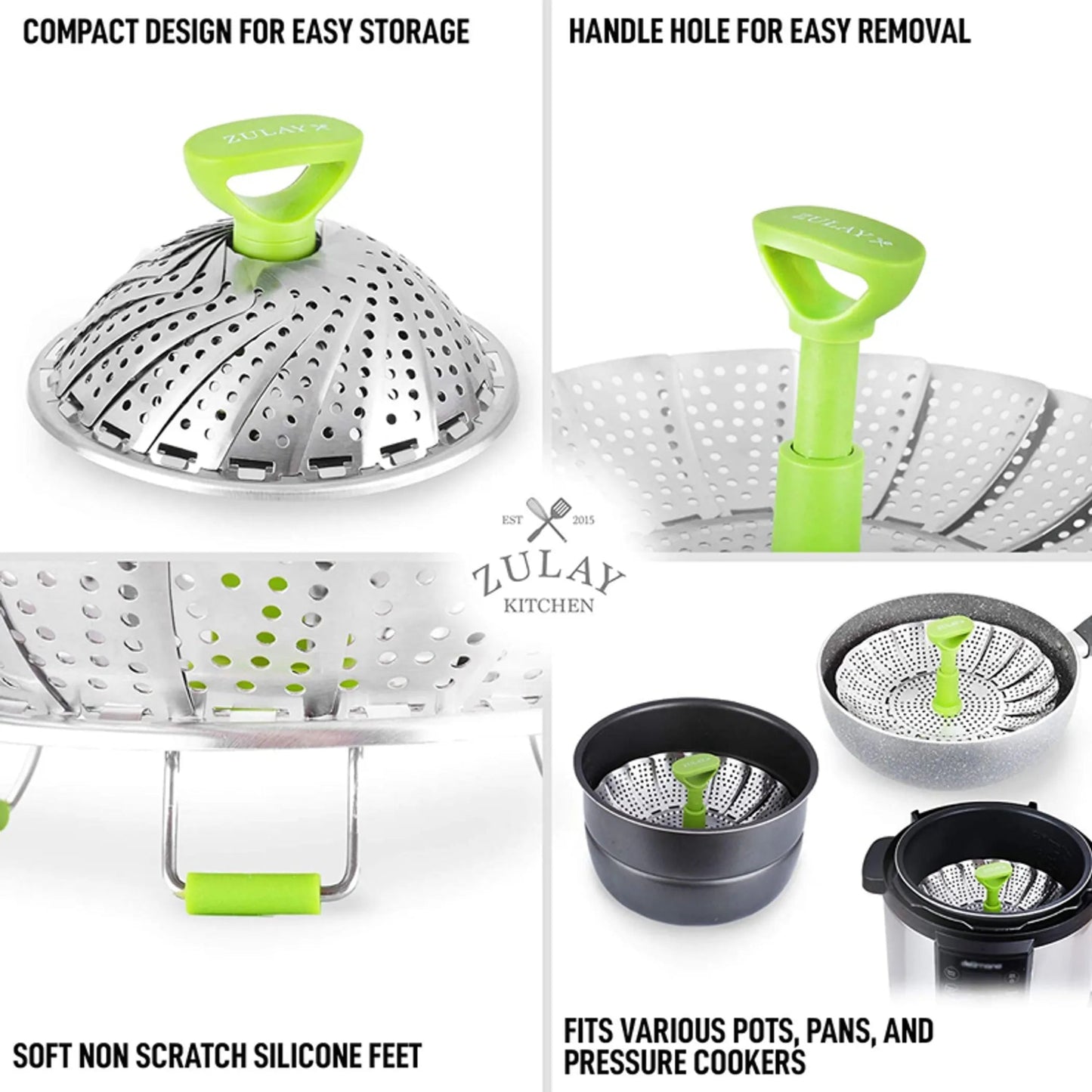 Adjustable Vegetable Steamer Basket - Singing Wind Market