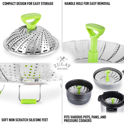 Adjustable Vegetable Steamer Basket - Singing Wind Market