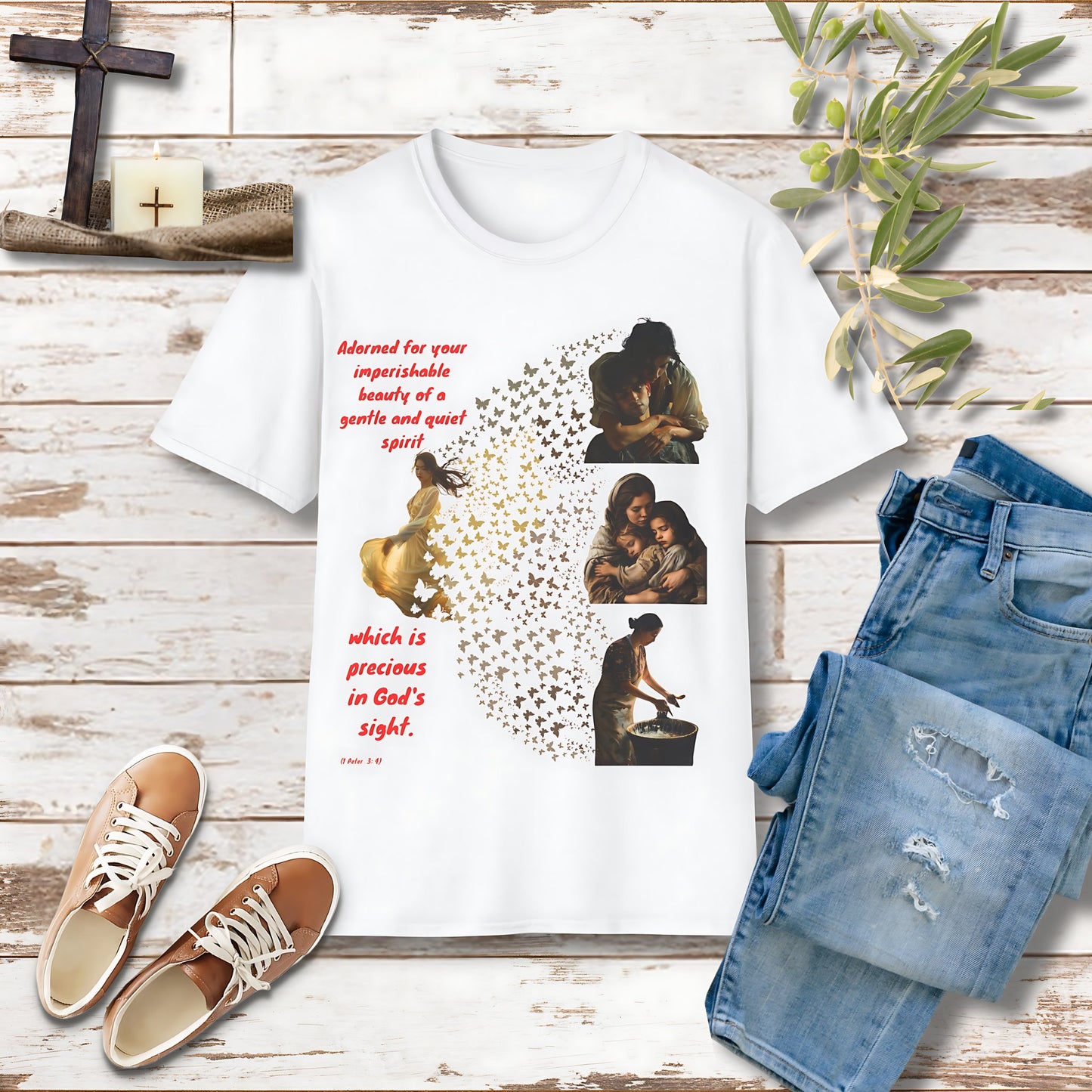 Adorned Unisex Christian T-shirt - Singing Wind Market