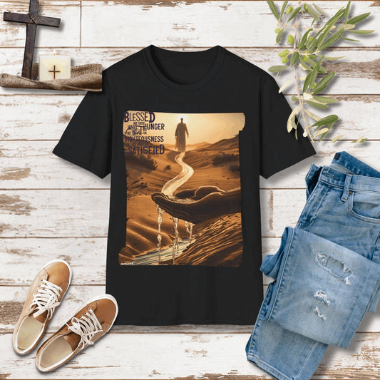 Blessed are those who hunger Unisex Christian T-shirt - Singing Wind Market