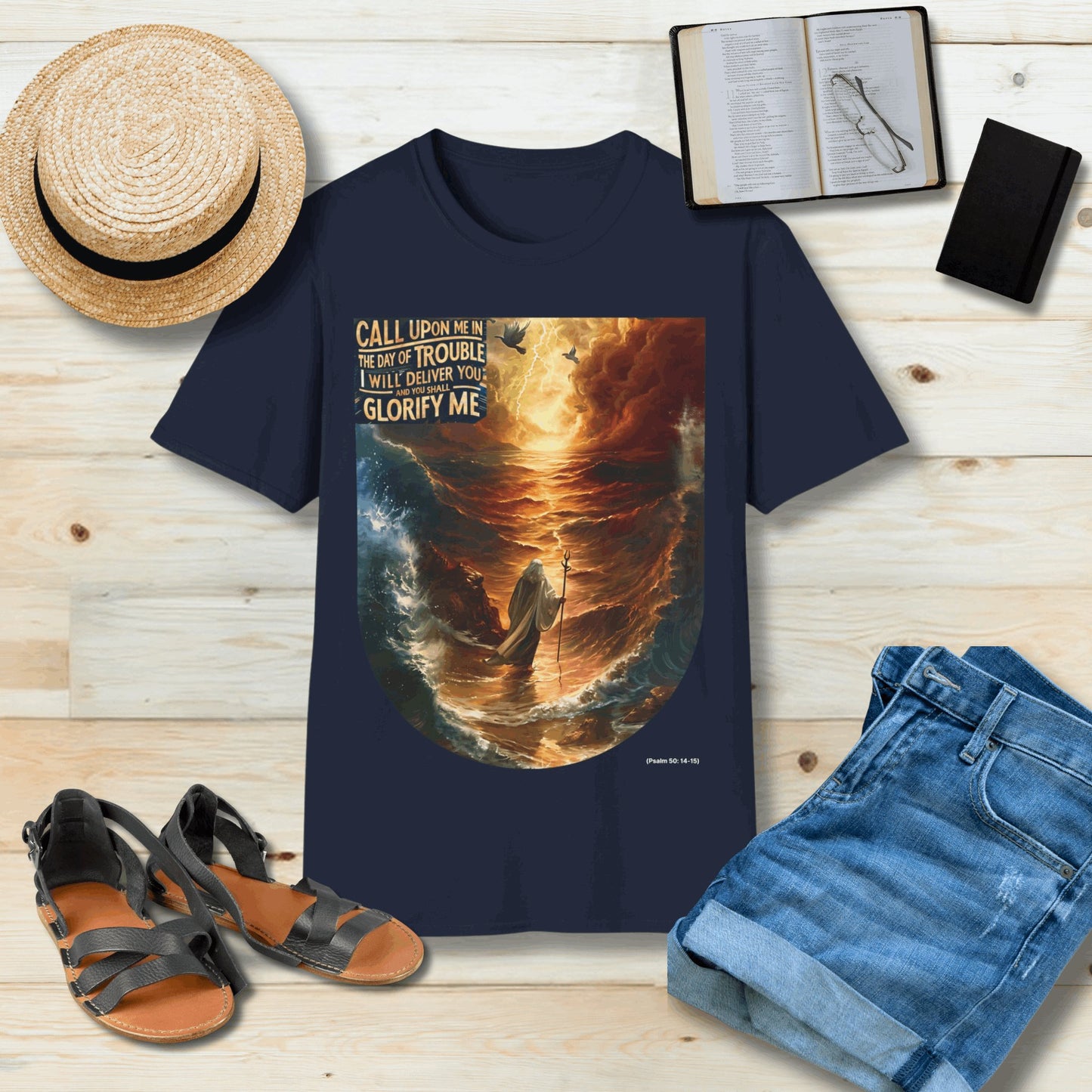 Call upon me in the day of trouble Unisex Christian T-shirt - Singing Wind Market