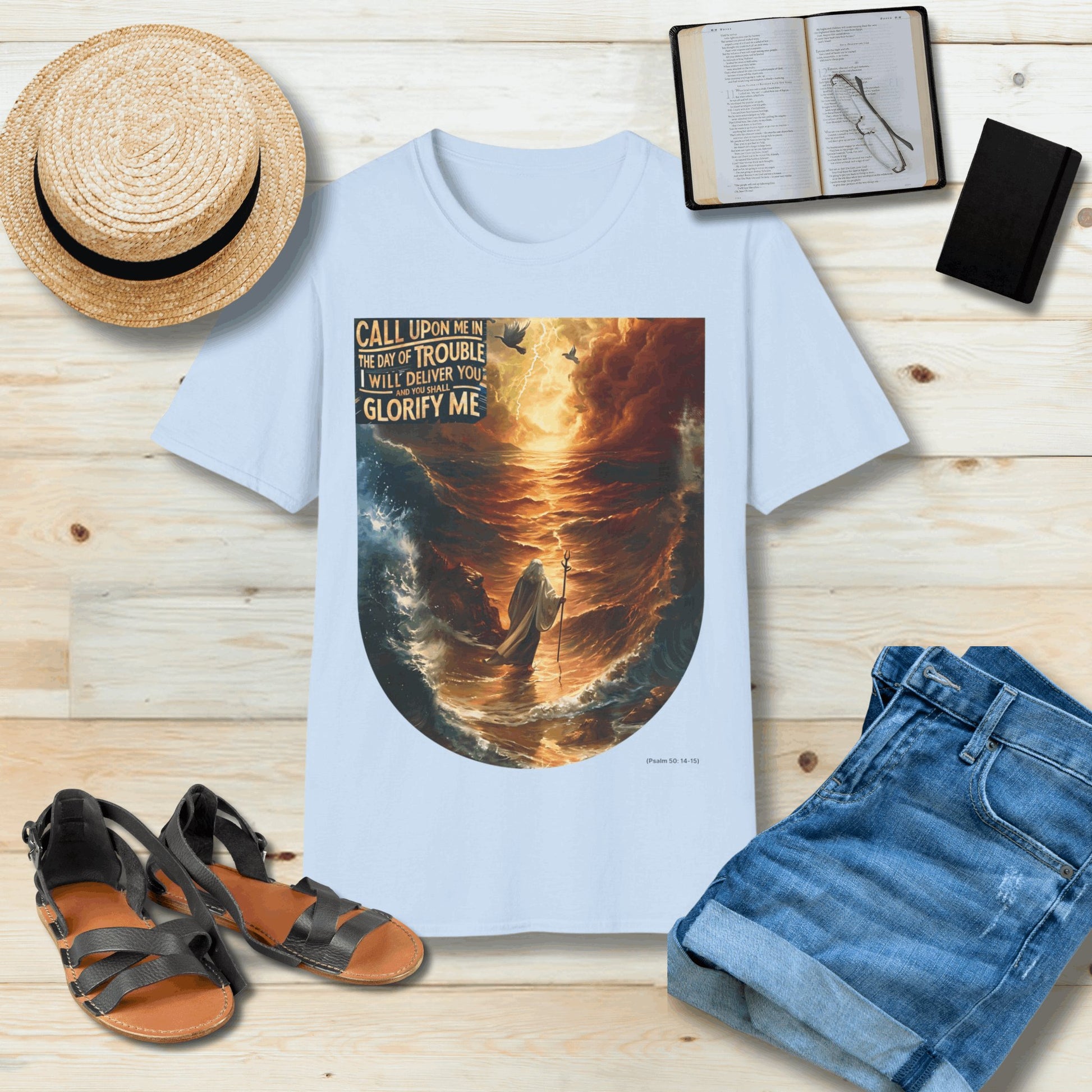 Call upon me in the day of trouble Unisex Christian T-shirt - Singing Wind Market