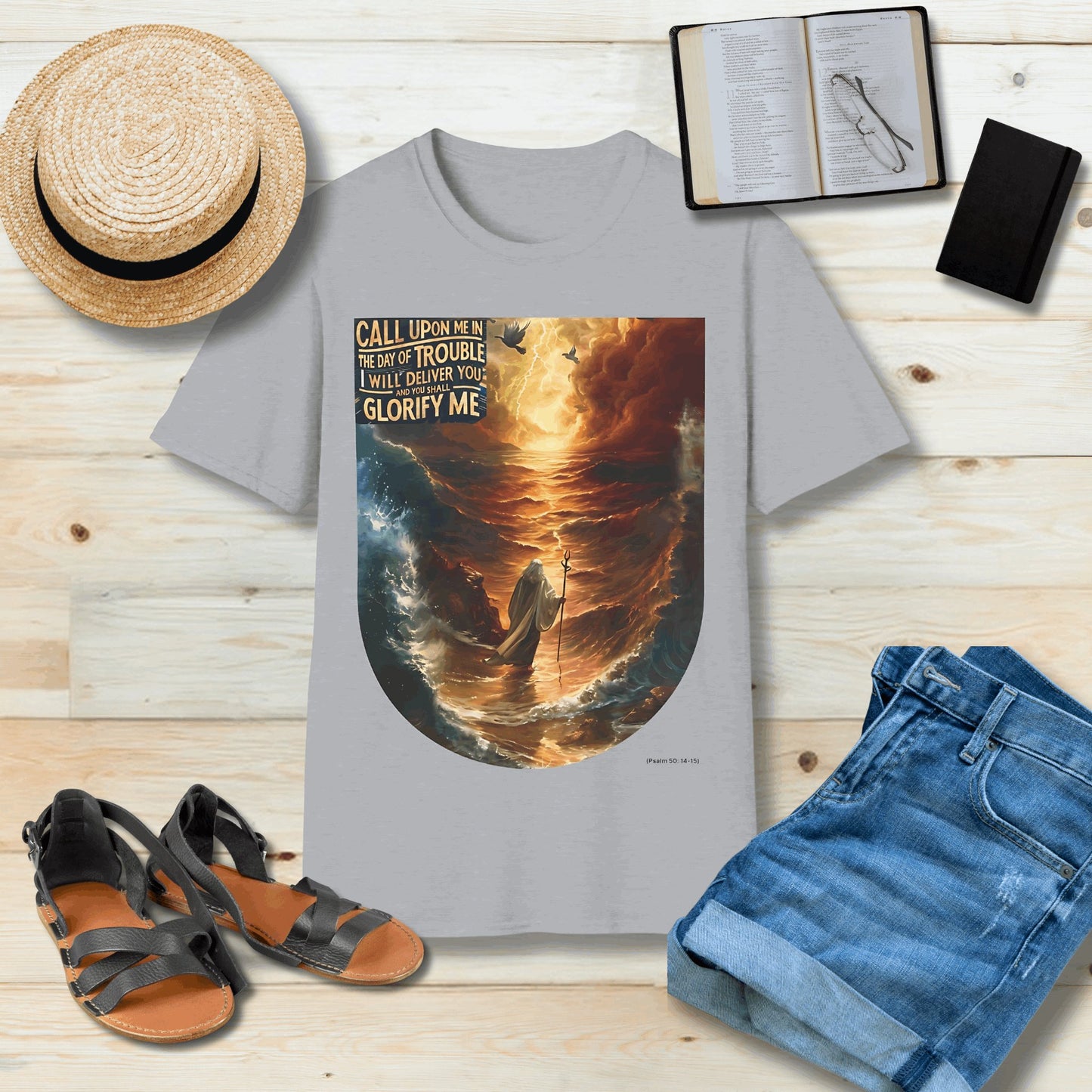 Call upon me in the day of trouble Unisex Christian T-shirt - Singing Wind Market