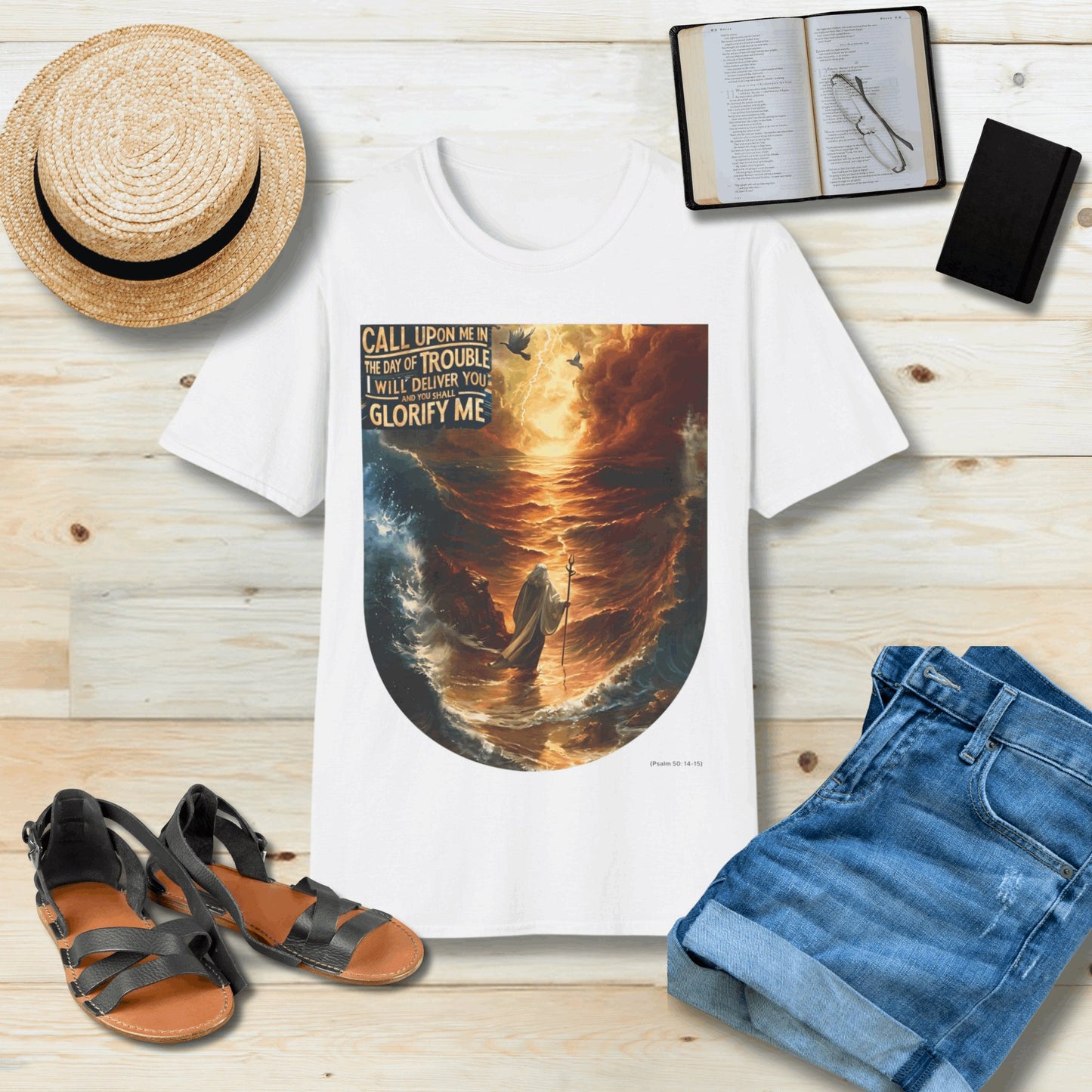 Call upon me in the day of trouble Unisex Christian T-shirt - Singing Wind Market