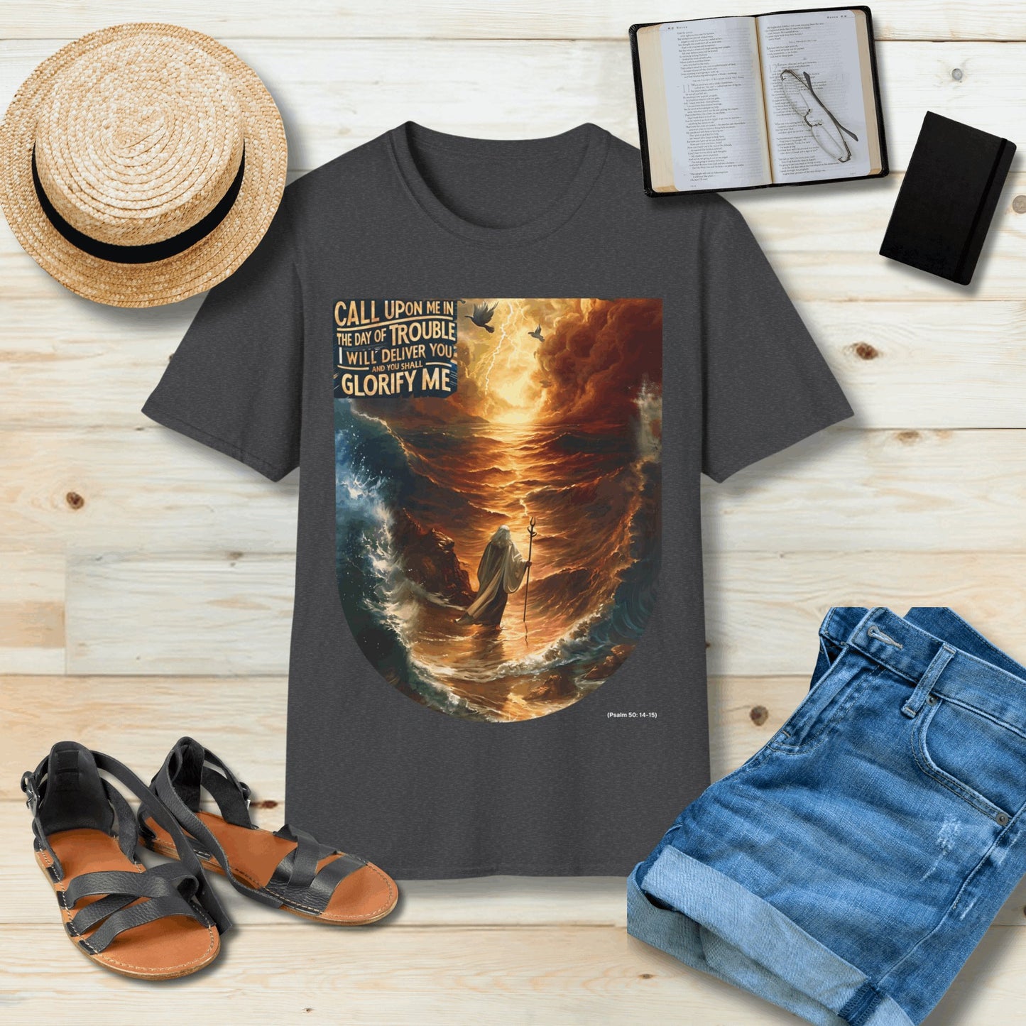 Call upon me in the day of trouble Unisex Christian T-shirt - Singing Wind Market