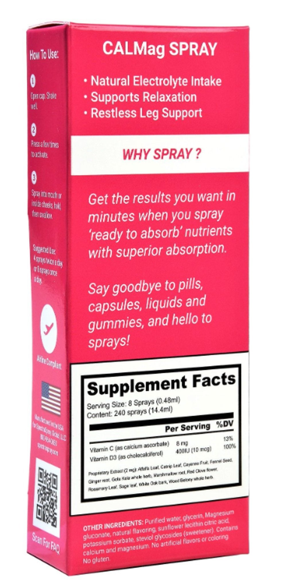 CALMag Oral Spray Supplement by SpectraSpray - Singing Wind Market