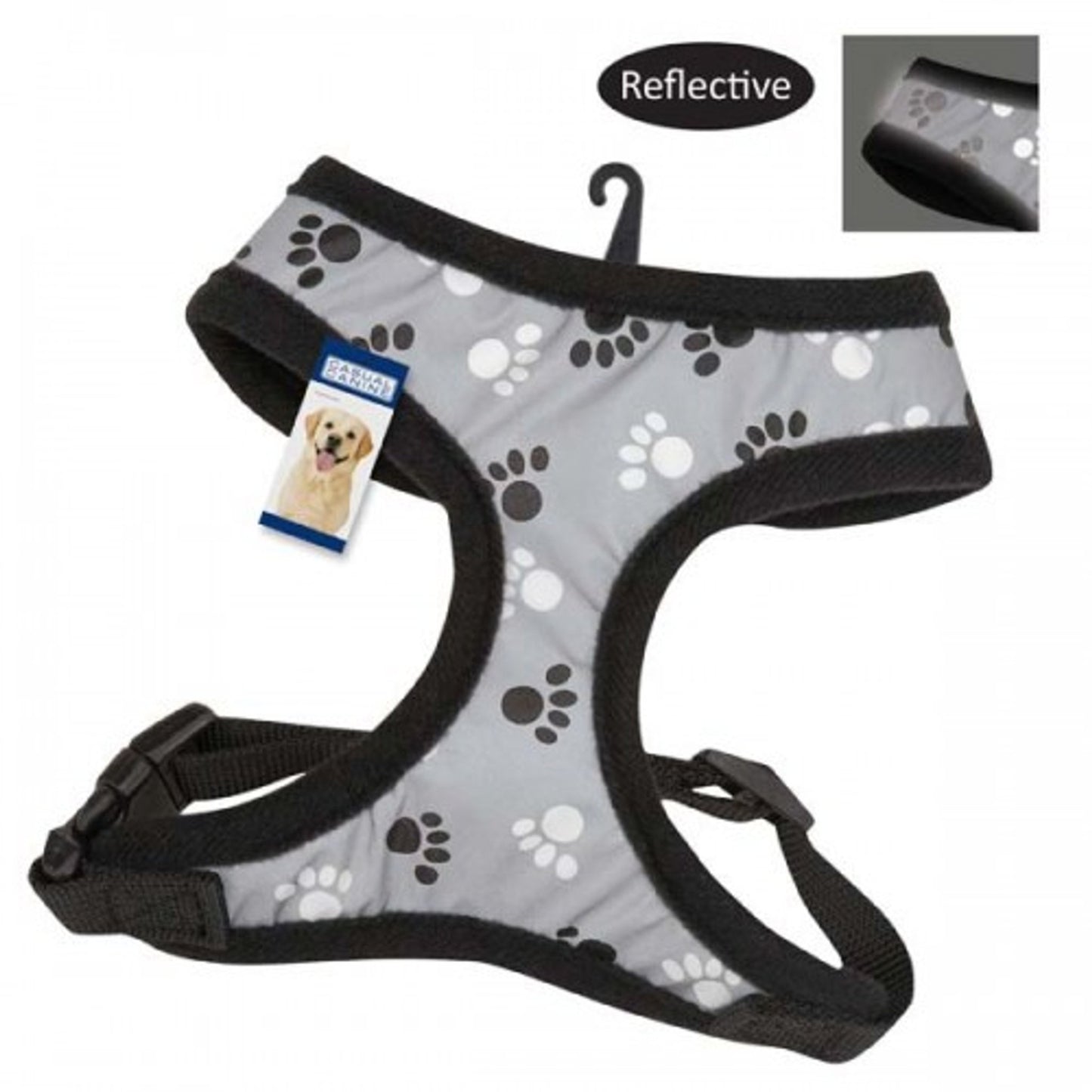 Casual Canine Reflective Pawprint Harnesses - Singing Wind Market