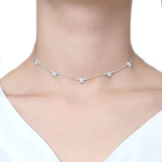 CZ Stars Choker - Singing Wind Market