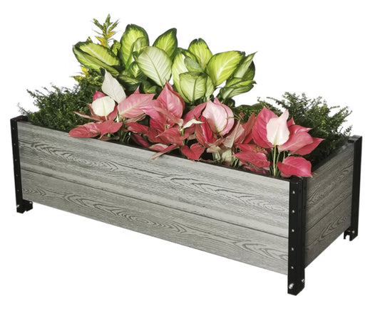 Deckside Planter Box in Grey 45" L x 19" W x 14" H - Singing Wind Market