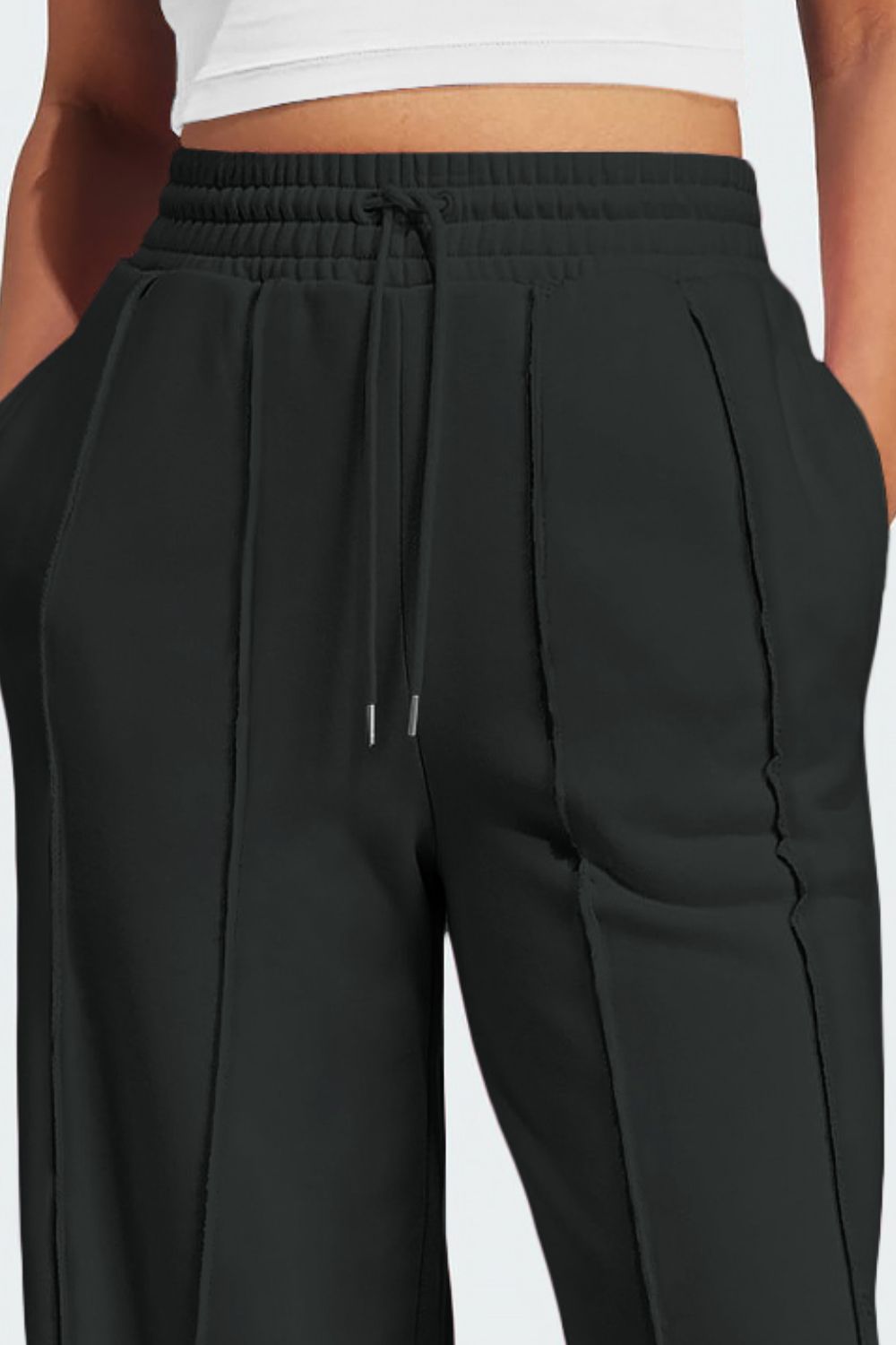 Drawstring Wide Leg Active Pants - Singing Wind Market