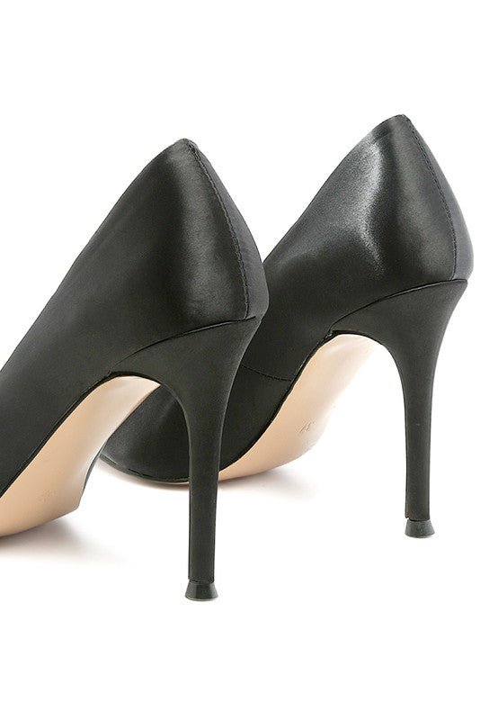 FIZZY GOBLET SATIN STILETTO PUMPS - Singing Wind Market