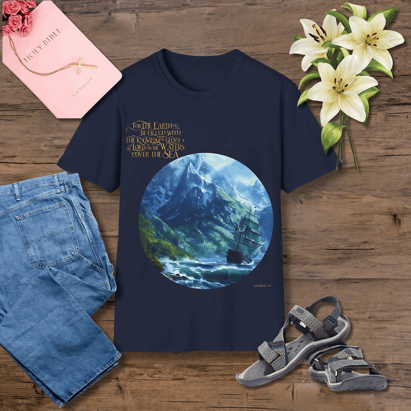 For the earth will be filled with Unisex Christian T-shirt - Singing Wind Market