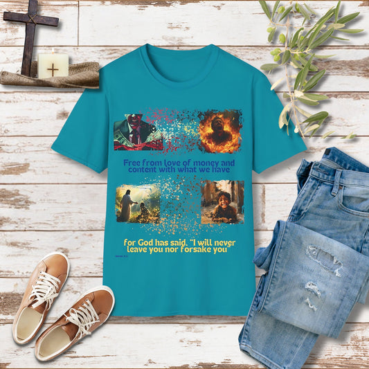 Free from love of money Unisex Christian T-shirt - Singing Wind Market