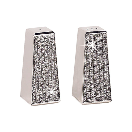 Glitter Galore Salt & Pepper Shakers, Nickel Plated - Singing Wind Market