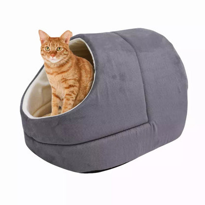 GOOPAWS Cat Cave for Cat and Warming Burrow Cat Bed, Pet Hideway Sleeping Cuddle Cave - Singing Wind Market