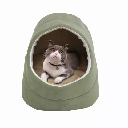 GOOPAWS Cat Cave for Cat and Warming Burrow Cat Bed, Pet Hideway Sleeping Cuddle Cave - Singing Wind Market