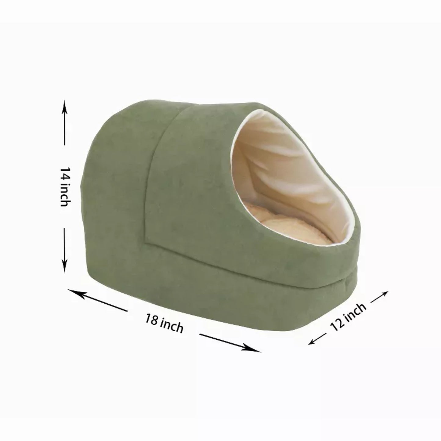 GOOPAWS Cat Cave for Cat and Warming Burrow Cat Bed, Pet Hideway Sleeping Cuddle Cave - Singing Wind Market