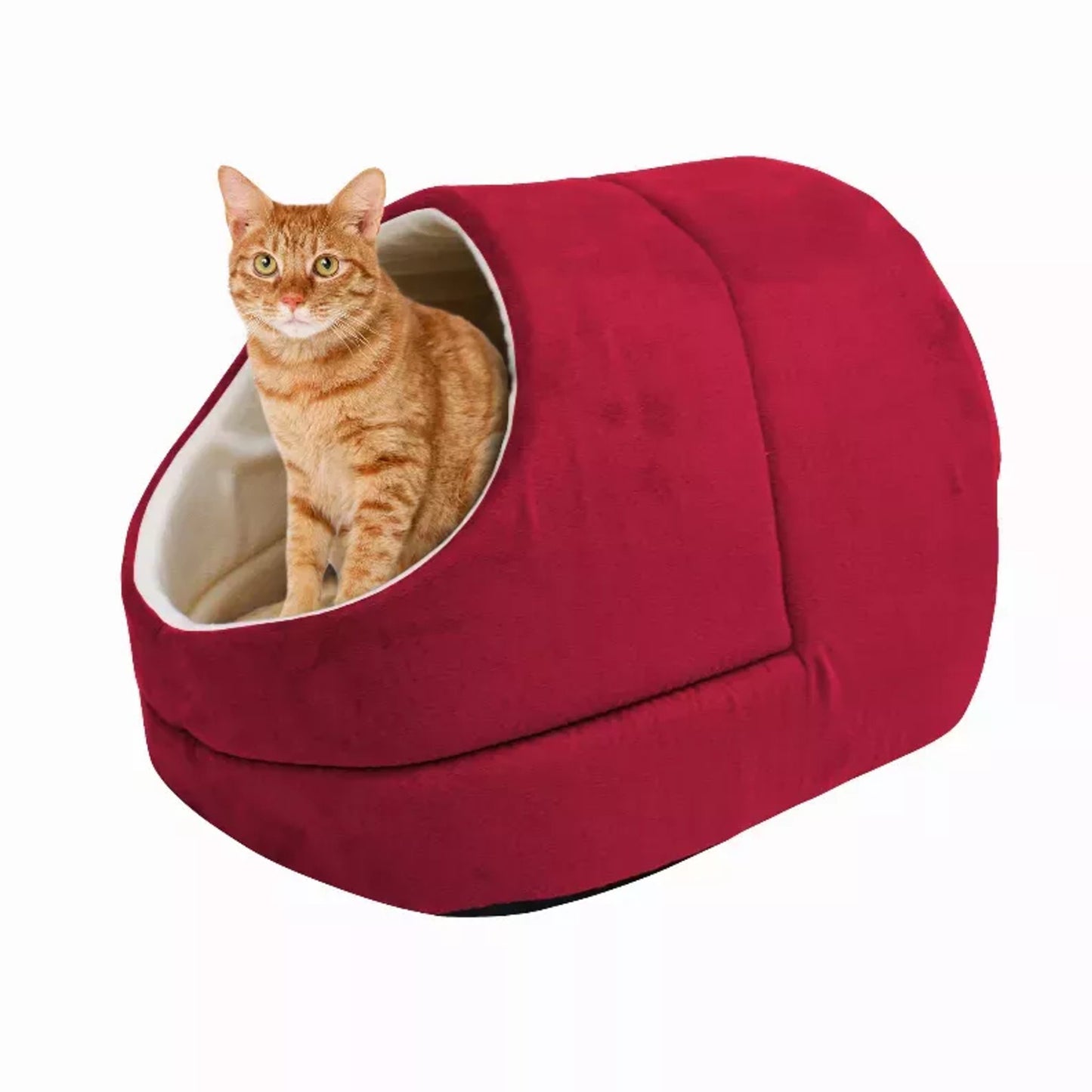 GOOPAWS Cat Cave for Cat and Warming Burrow Cat Bed, Pet Hideway Sleeping Cuddle Cave - Singing Wind Market