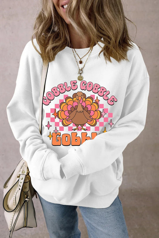 Graphic Dropped Shoulder Long Sleeve Sweatshirt - Singing Wind Market