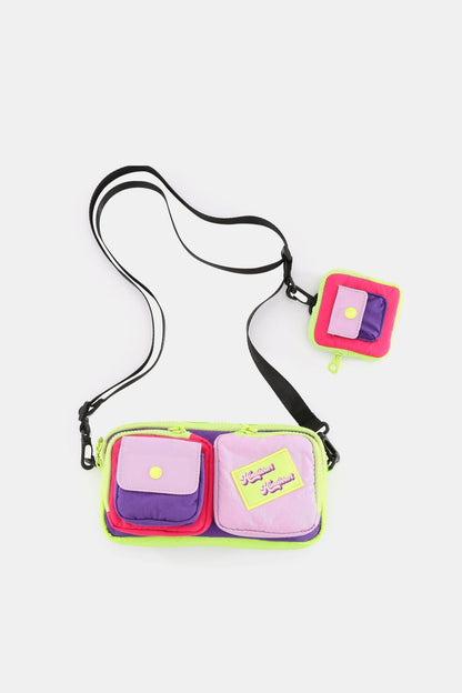 Himawari Removable Strap Nylon Crossbody Bag with EarPods Bag - Singing Wind Market