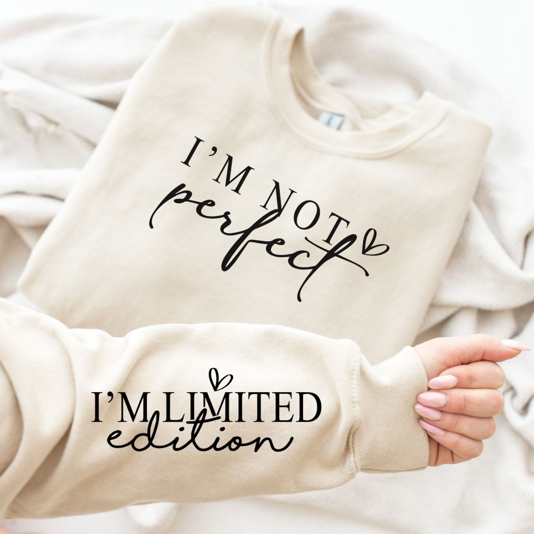 I'm Not Perfect Graphic Sweatshirt in Three Colors - Singing Wind Market