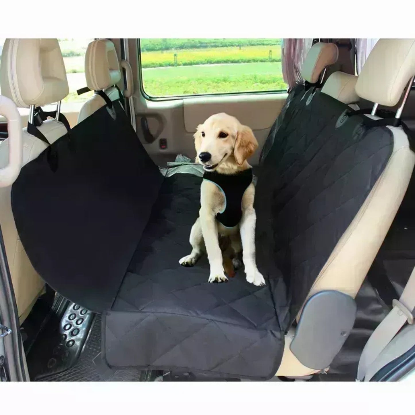 JESPET Dog Car Seat Cover for Pets, Dog Car Travel Car Seat Protector for Cars, Trucks, SUV, Black - Singing Wind Market