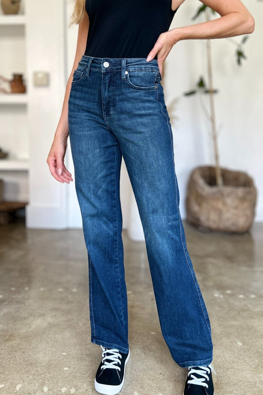 Judy Blue Full Size Tummy Control Straight Jeans - Singing Wind Market