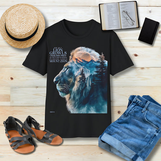 Just as a lion growls Unisex Christian T-shirt - Singing Wind Market