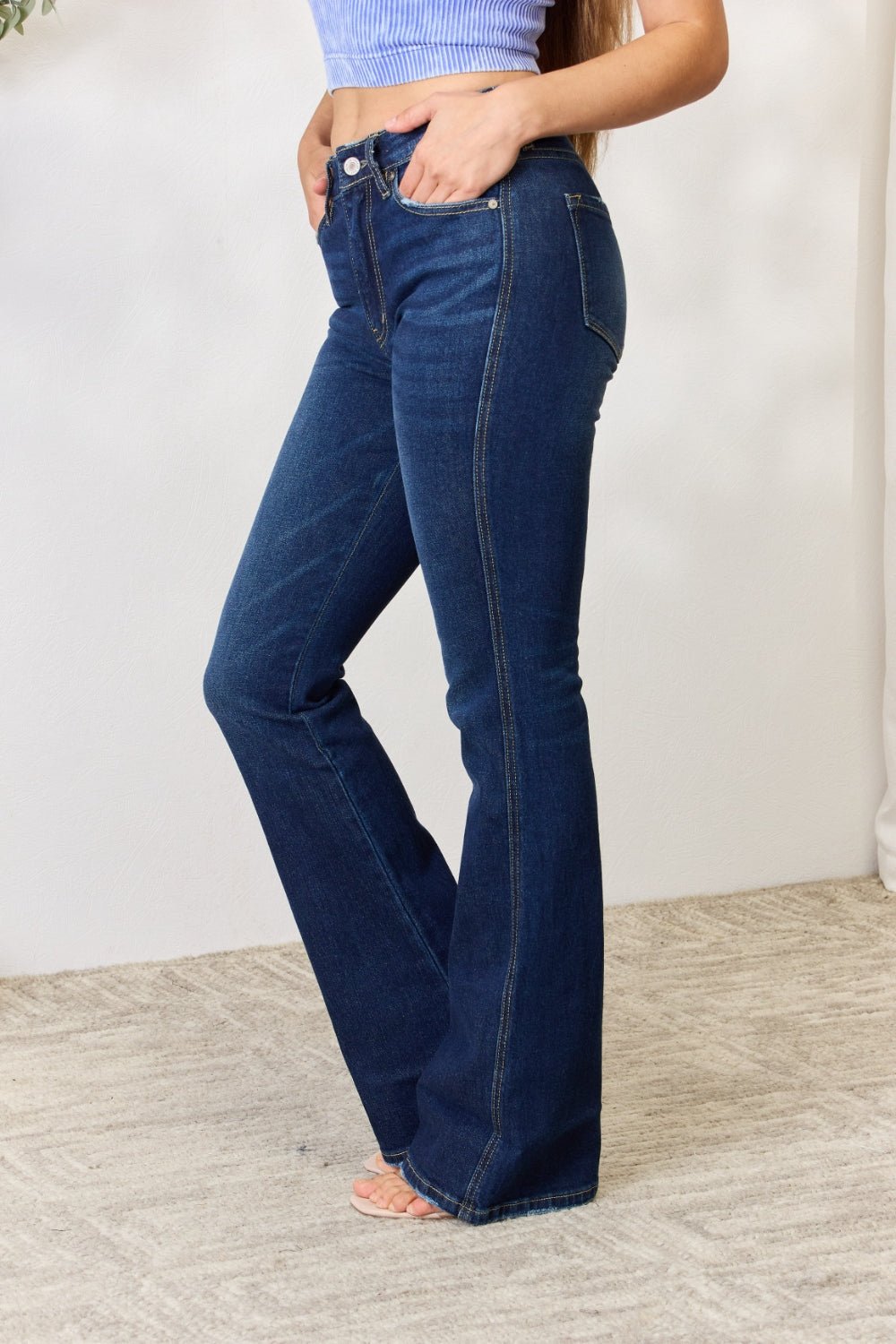 Kancan Full Size Slim Bootcut Jeans - Singing Wind Market