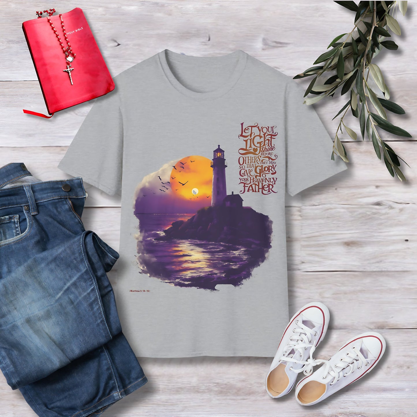 Let your light shine Unisex Christian T-shirt - Singing Wind Market