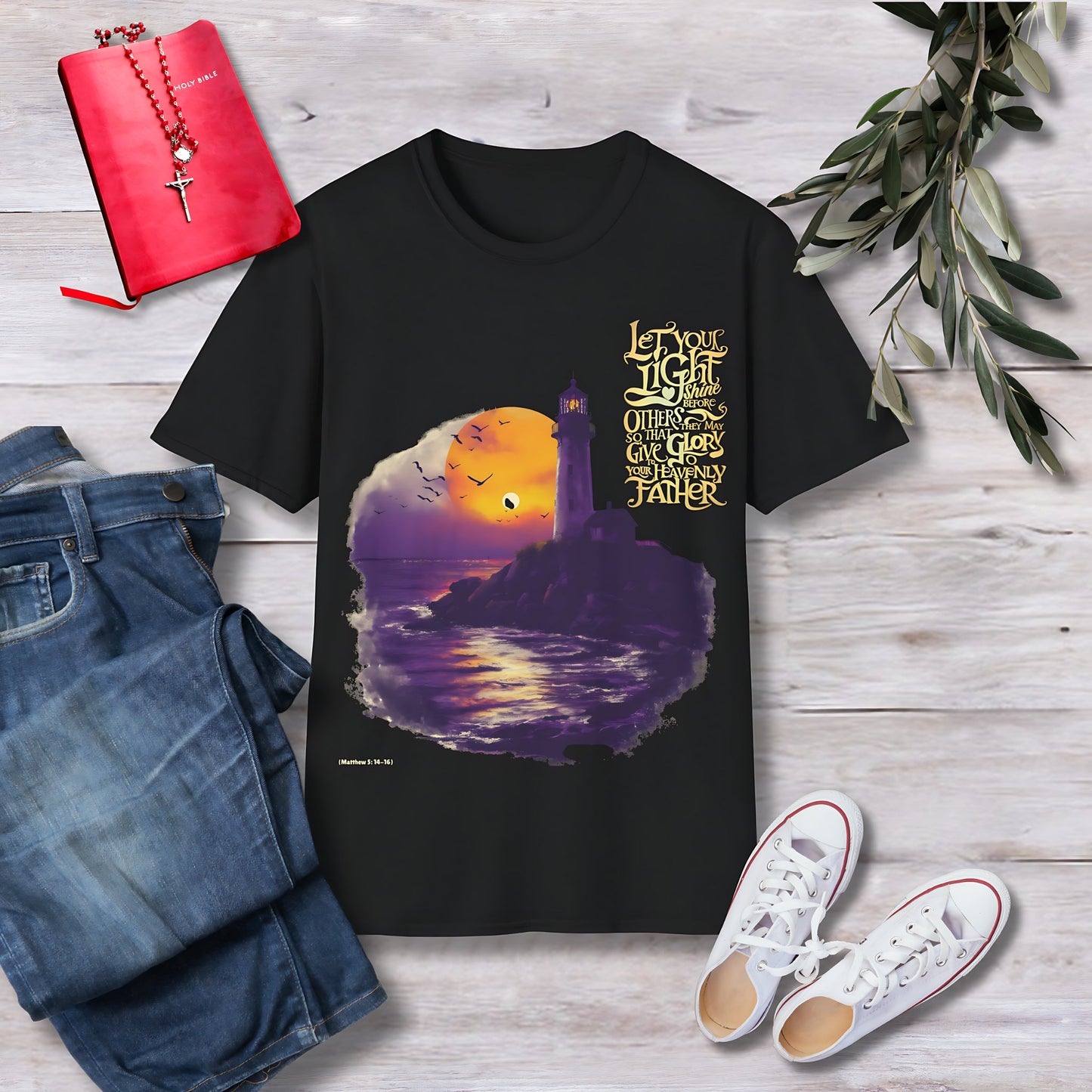 Let your light shine Unisex Christian T-shirt - Singing Wind Market