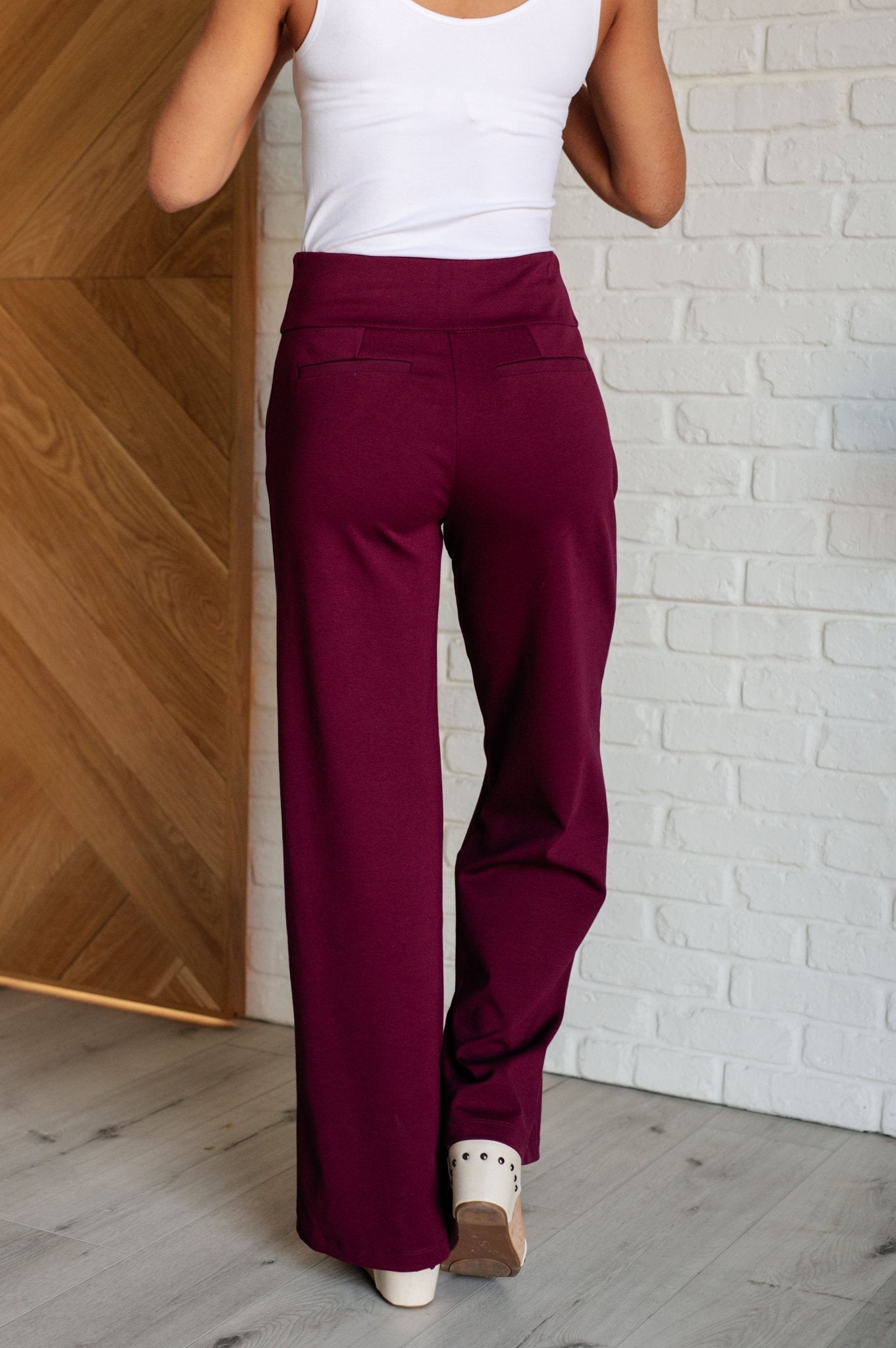 Magic Wide Leg Pants in Wine - Singing Wind Market