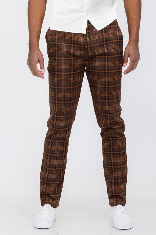 Mens Plaid Trouser Pants - Singing Wind Market