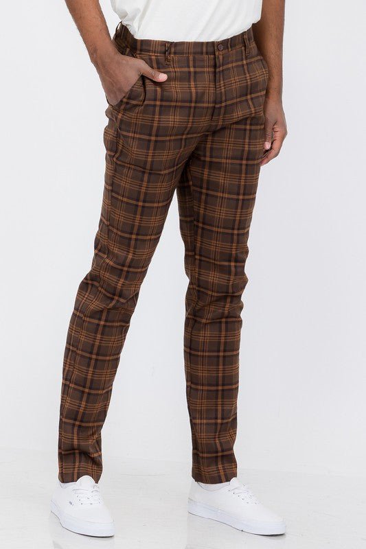 Mens Plaid Trouser Pants - Singing Wind Market