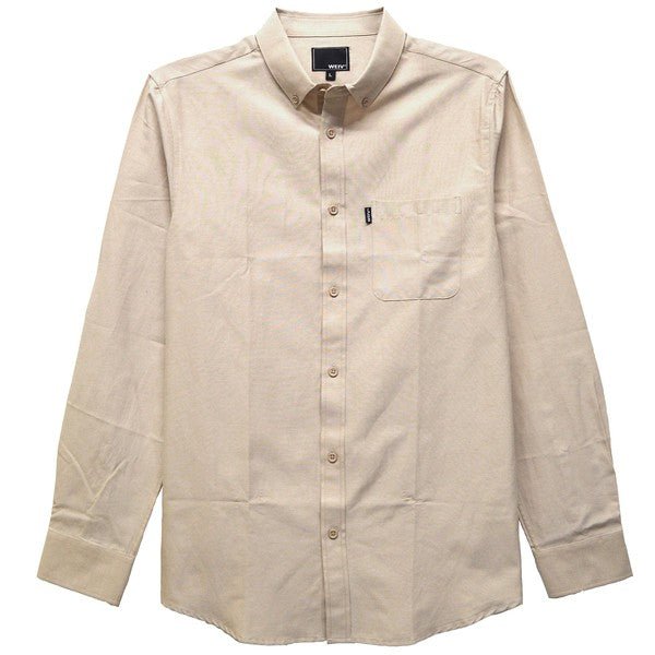 Mens White Long Sleeve Button Down Shirt - Singing Wind Market