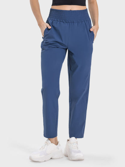 Millennia Pocketed High Waist Active Pants - Singing Wind Market