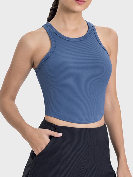 Millennia Round Neck Racerback Active Tank - Singing Wind Market