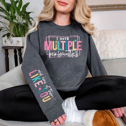 Multiple Personalities Sweatshirt in Three Colors - Singing Wind Market