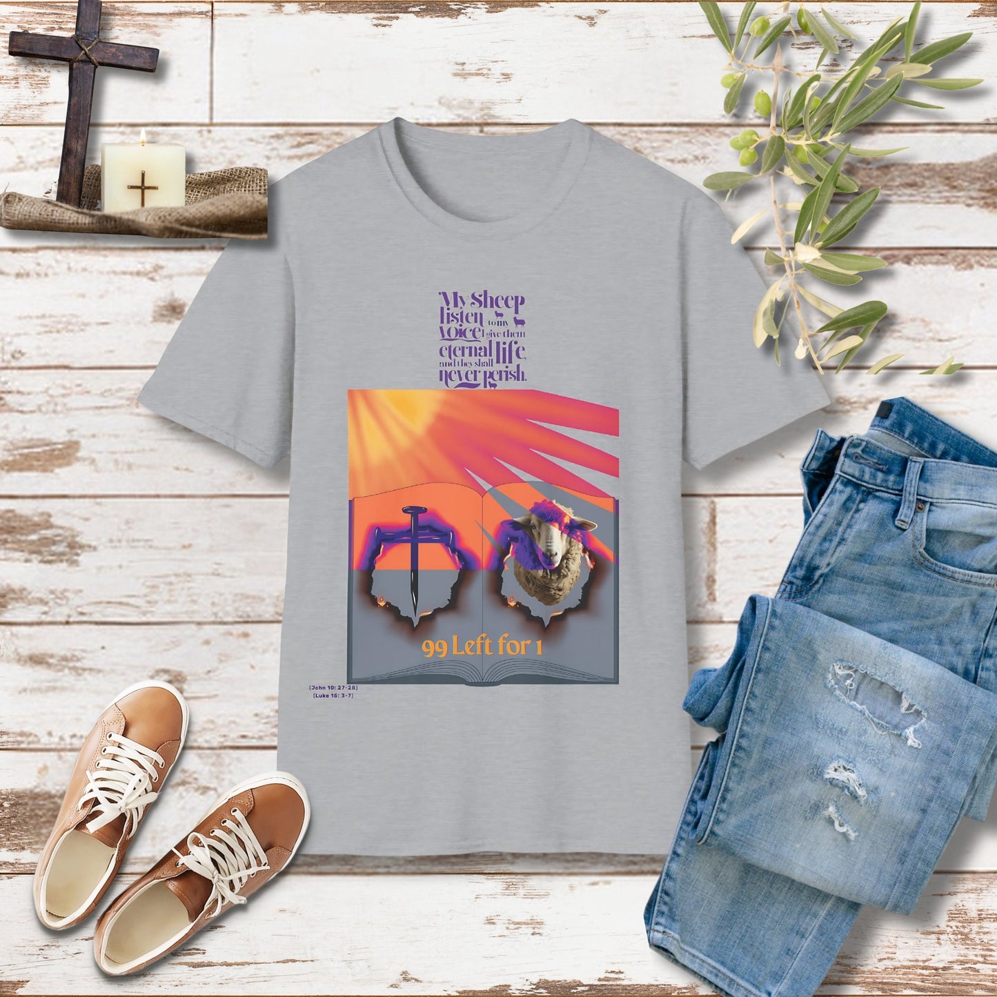 My sheep listen to my voice Unisex Christian T-shirt - Singing Wind Market