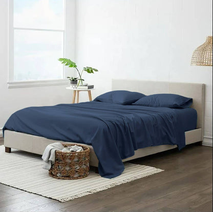 Navy Blue Extra Soft Cozy Sheet Set 12" Deep Pocket - Singing Wind Market