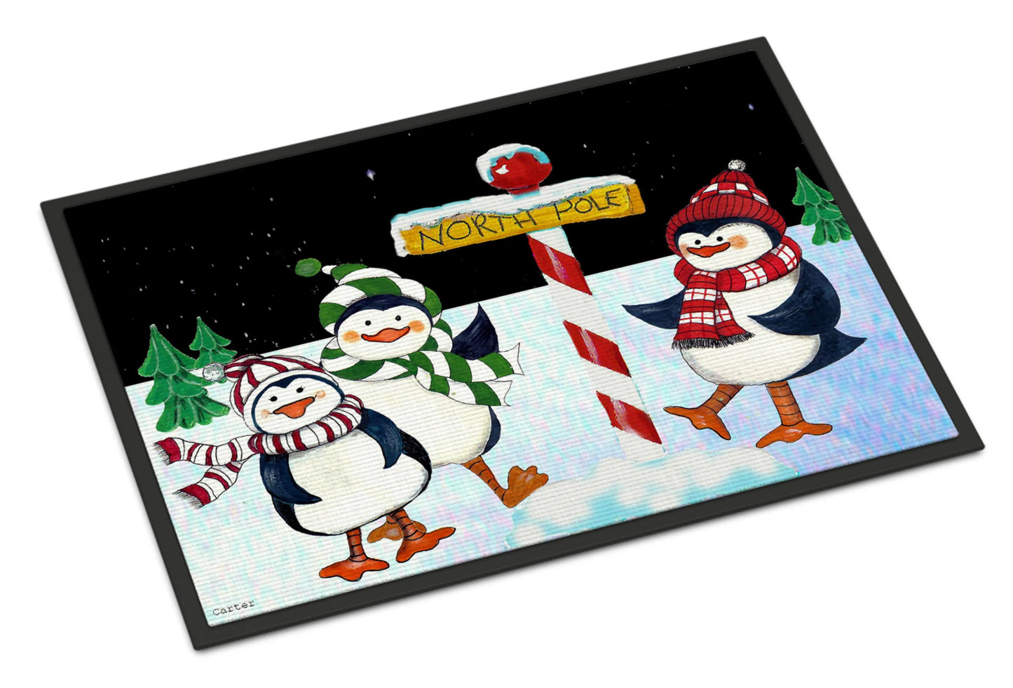 North Pole Welcomes You by Jamie Carter Mat - Pack Of: 1 - Singing Wind Market