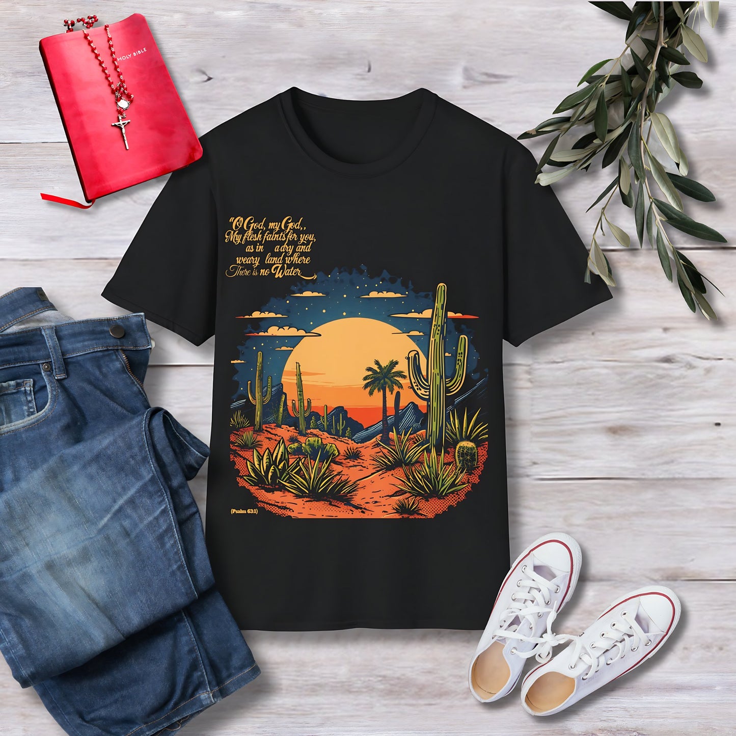 O God, my soul thirsts Unisex Christian T-shirt - Singing Wind Market