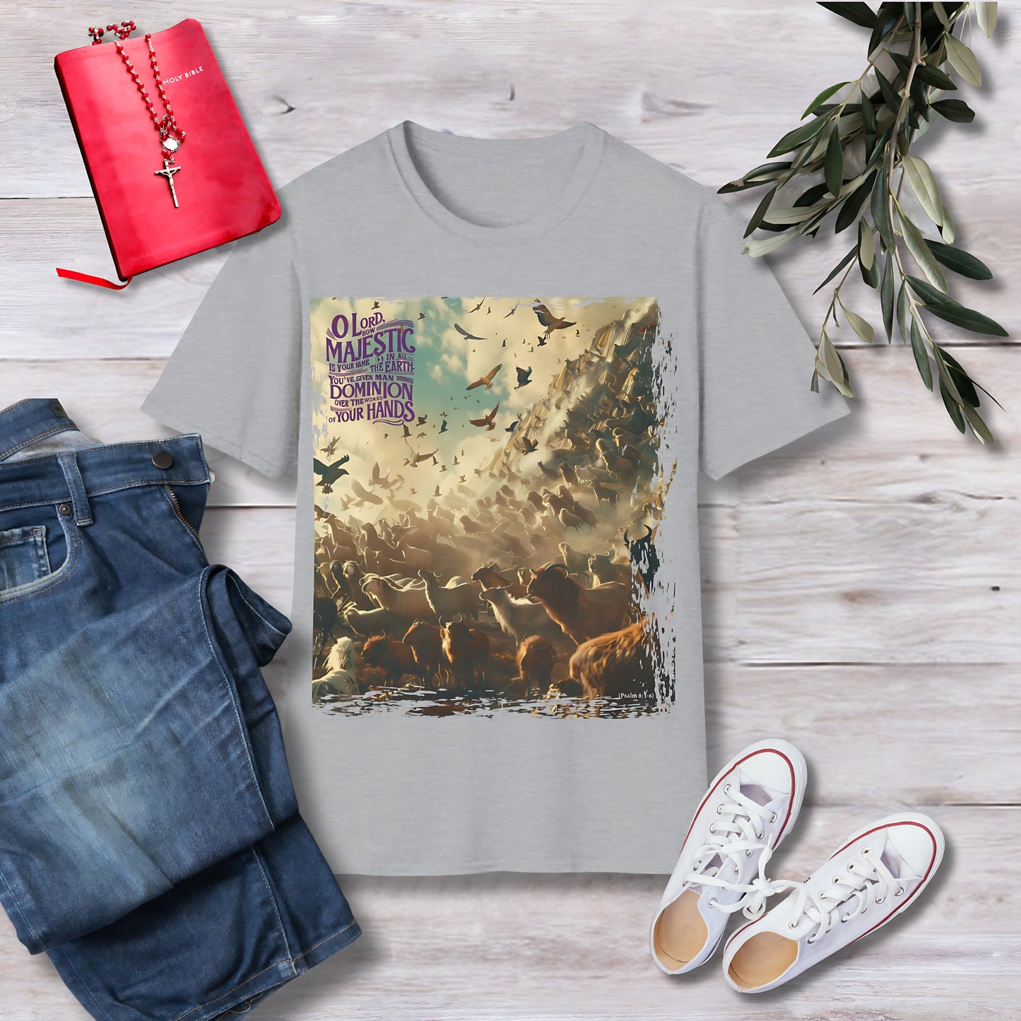 O Lord, how majestic is your name Unisex Christian T-shirt - Singing Wind Market