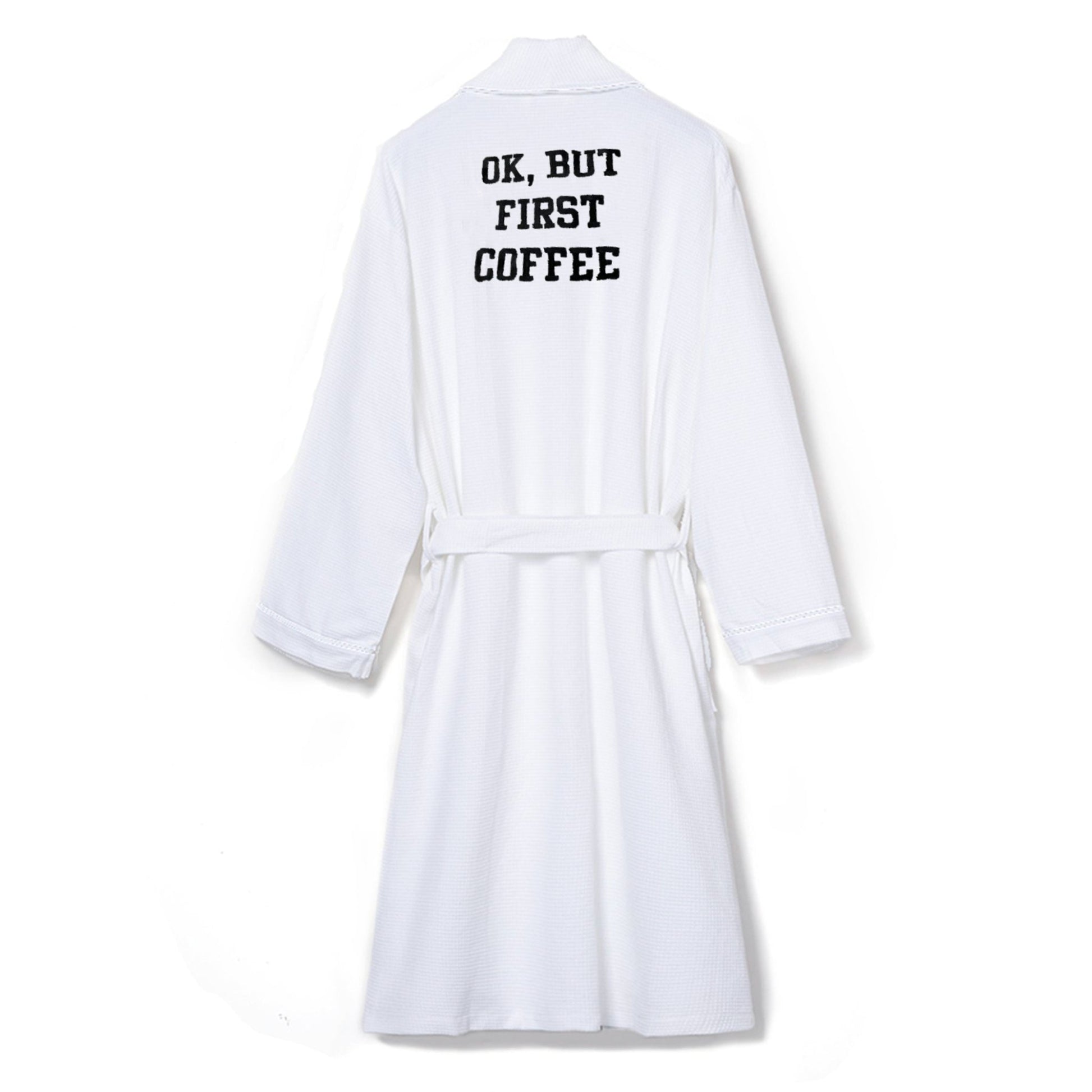 Ok, But First Coffee Plush Fleece Robe - Singing Wind Market