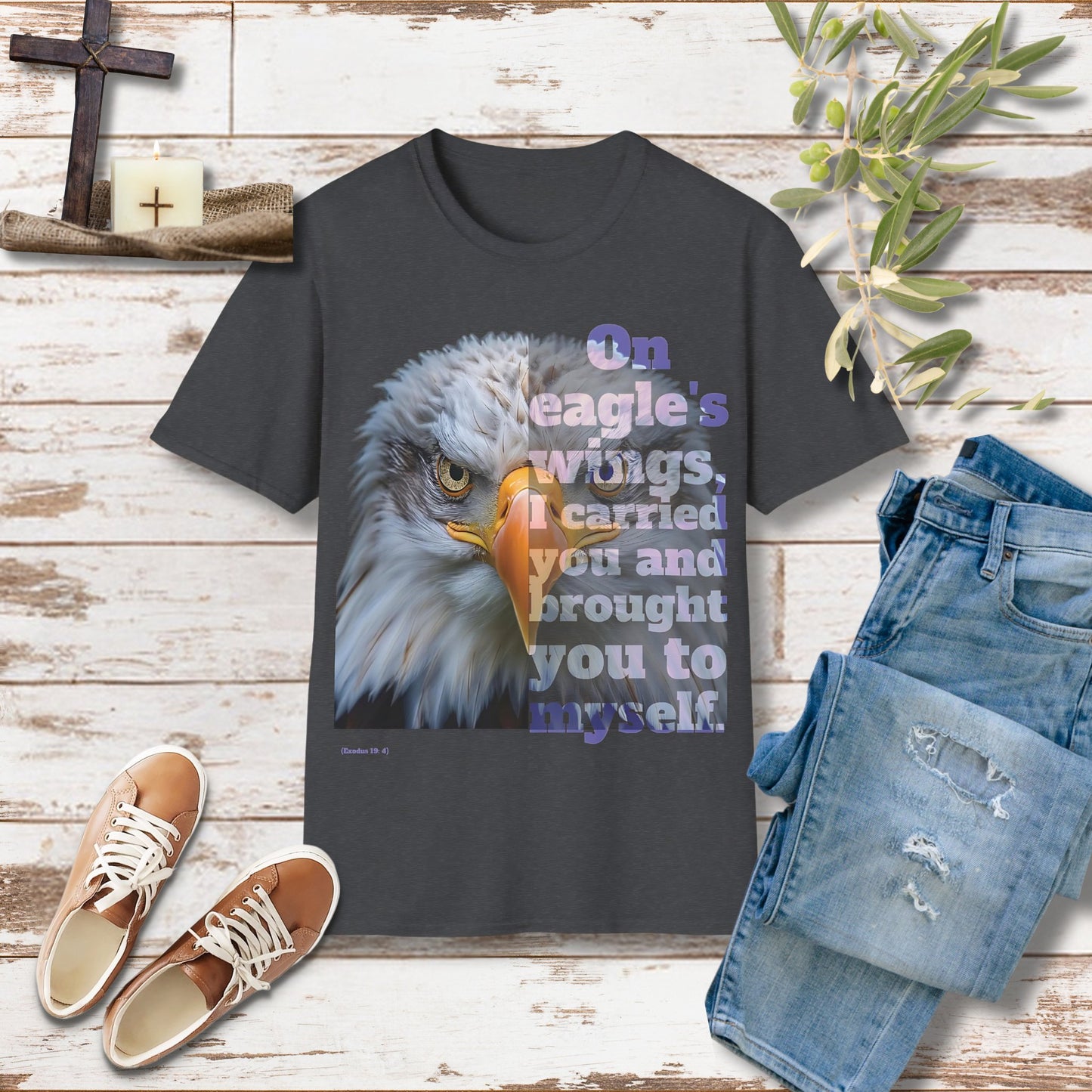 On eagle's wings I carried you Unisex Christian T-shirt - Singing Wind Market