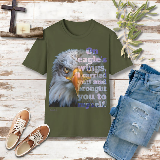 On eagle's wings I carried you Unisex Christian T-shirt - Singing Wind Market