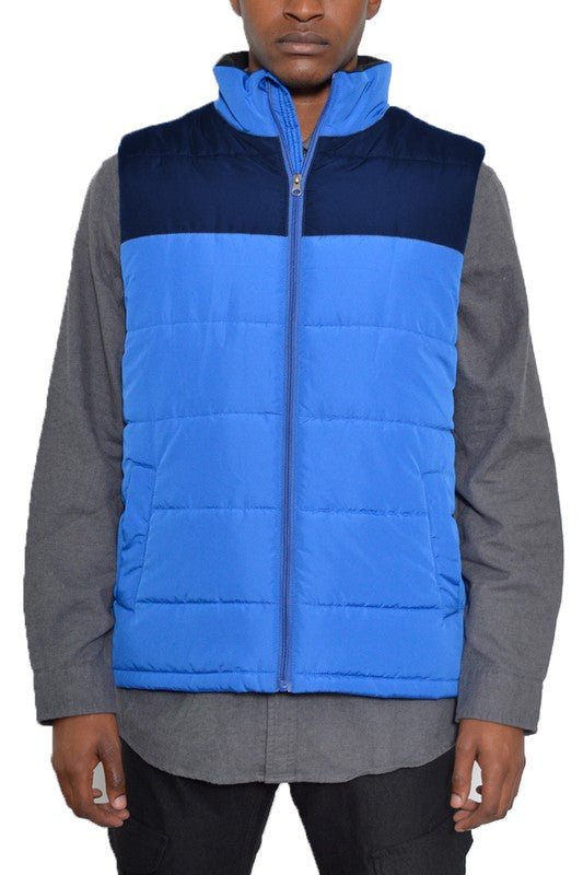 PADDED WINTER TWO TONE VEST - Singing Wind Market