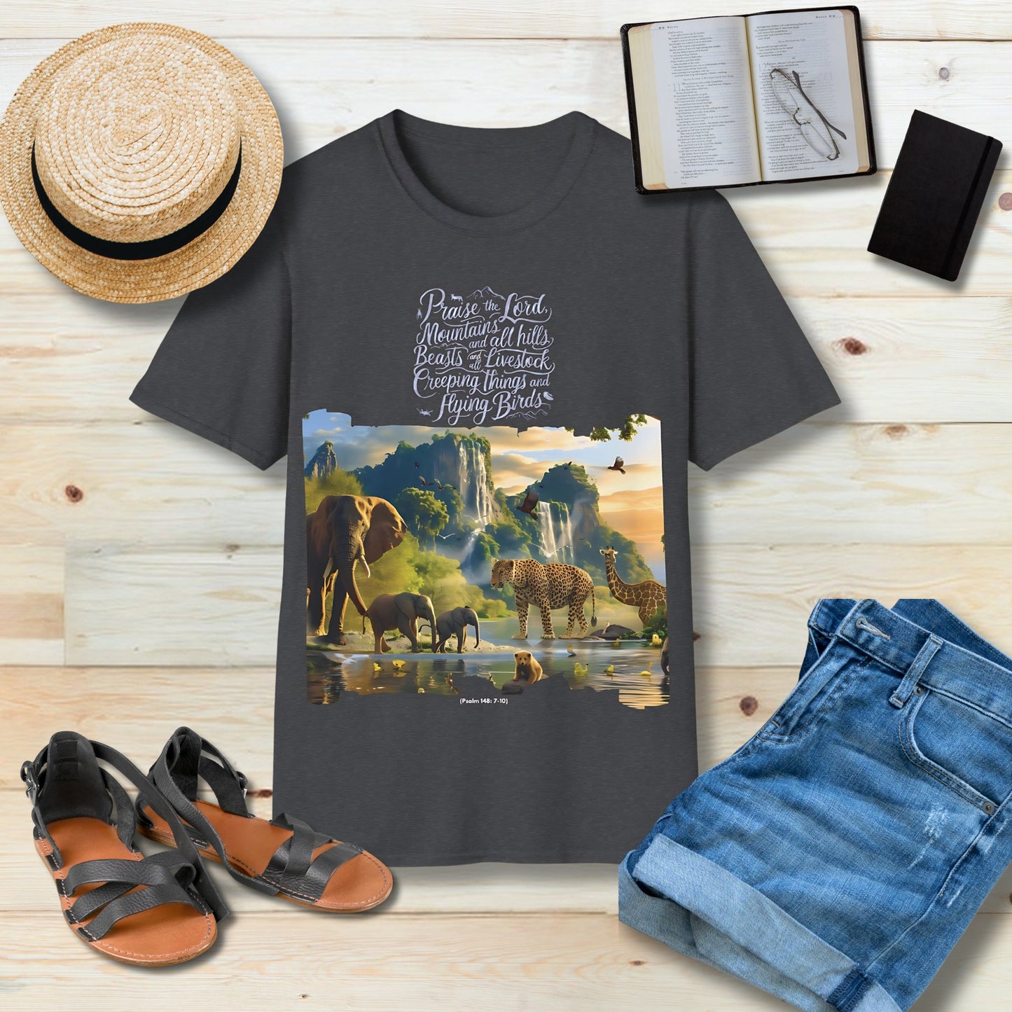 Praise the Lord mountains and all hills Unisex Christian T-shirt - Singing Wind Market